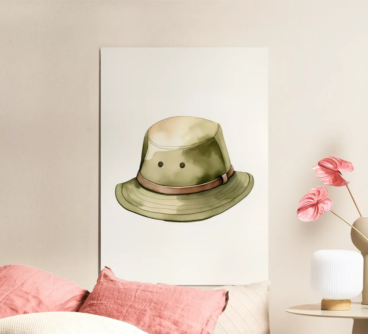 Stampa acquerellata del cappello Safari Adventure - Decorazione per la stanza degli esploratori poster da ClubArt