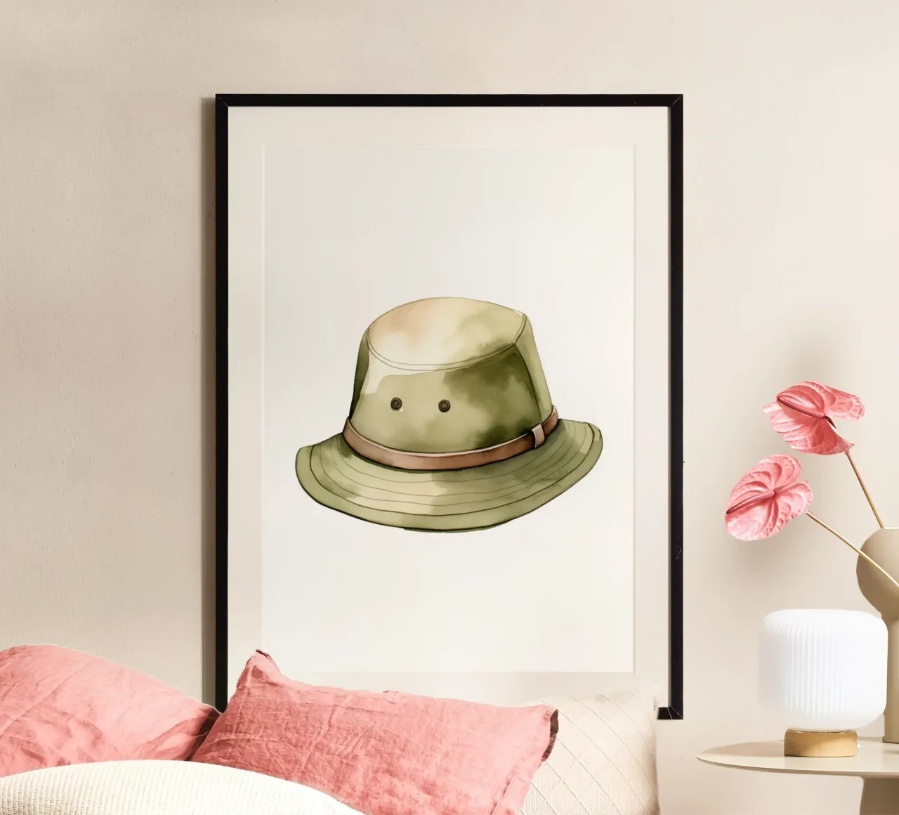 Stampa acquerellata del cappello Safari Adventure - Decorazione per la stanza degli esploratori poster da ClubArt