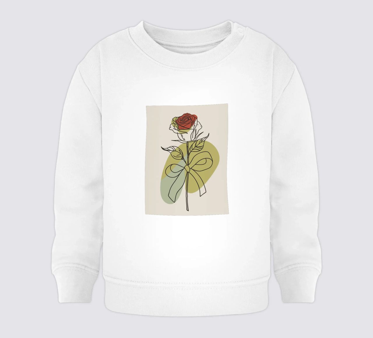 Un fiore di rosa felpa neonato da RELAXING TOUCH