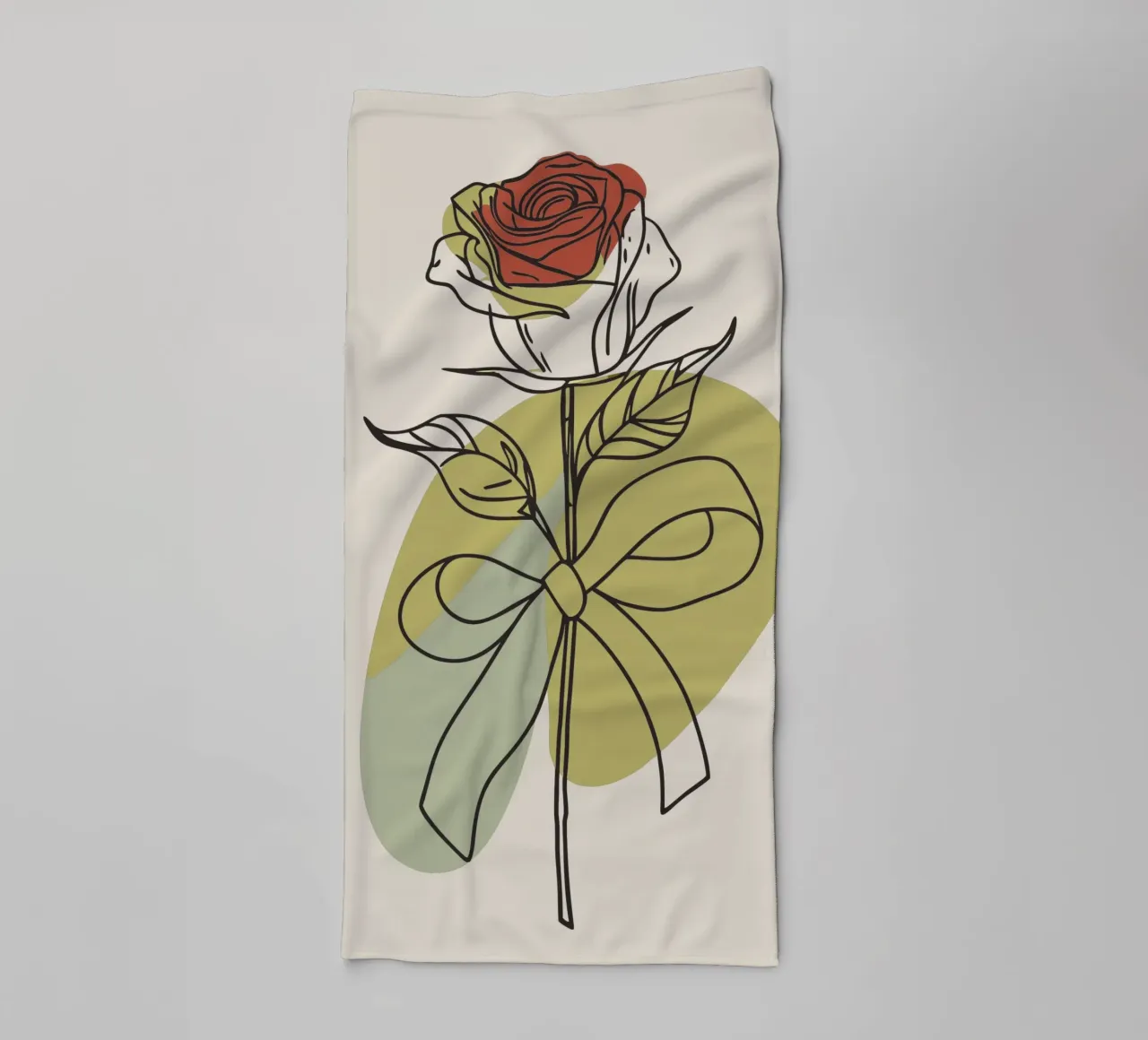 Un fiore di rosa asciugamano da bagno da RELAXING TOUCH