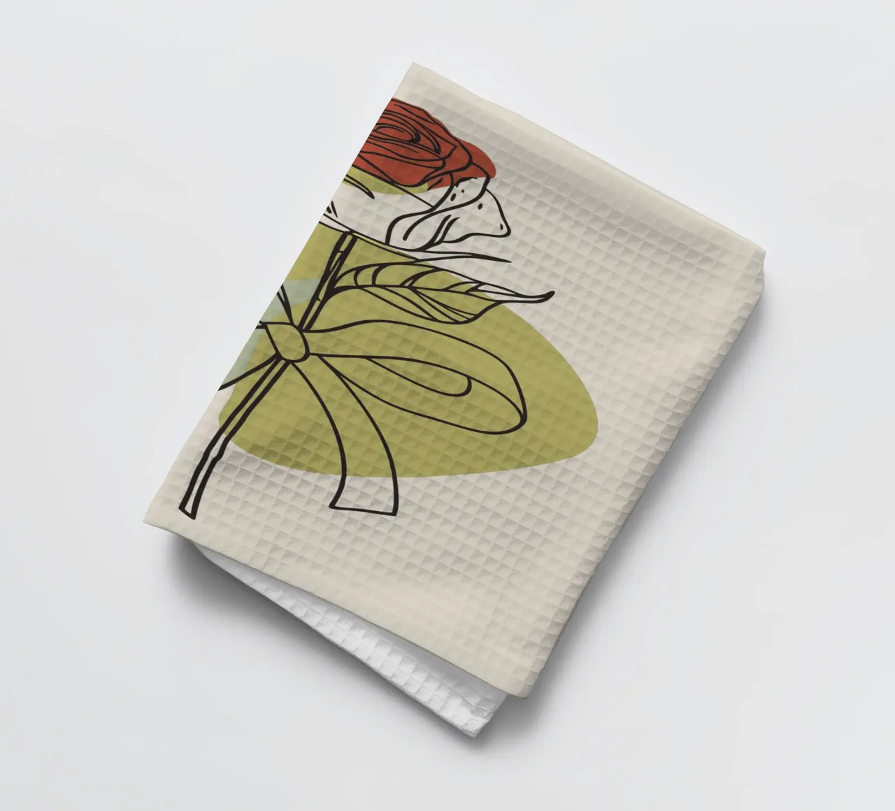 Un fiore di rosa canovaccio da cucina da RELAXING TOUCH