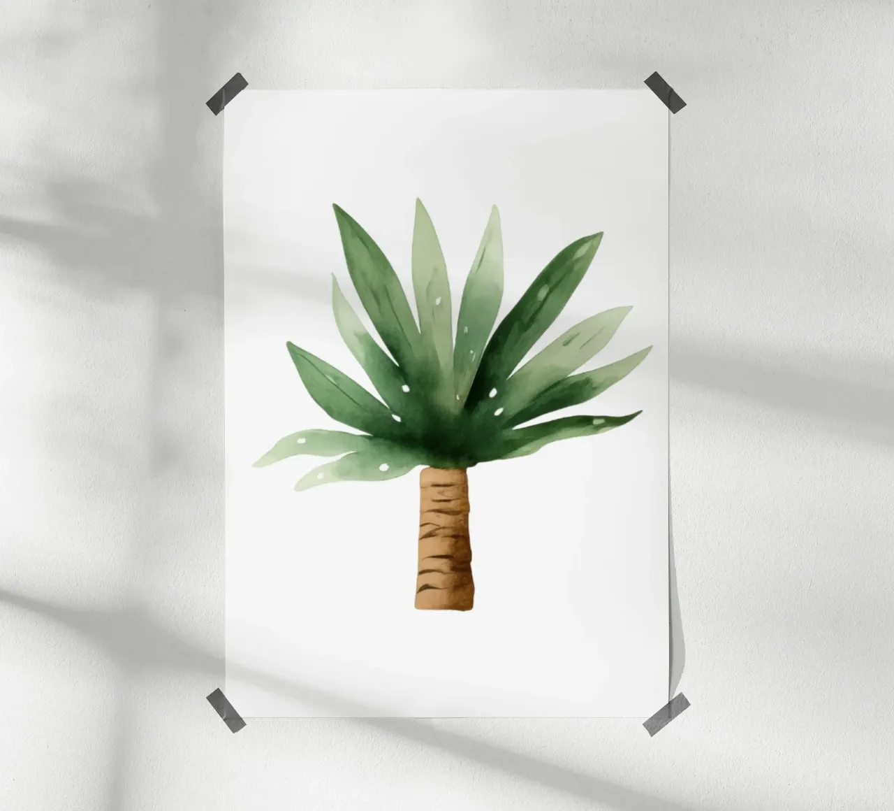Stampa d'arte acquerellata di una mini palma - Decorazione tropicale poster da ClubArt