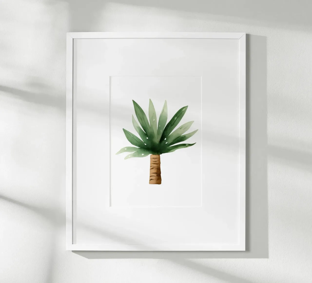 Stampa d'arte acquerellata di una mini palma - Decorazione tropicale poster da ClubArt