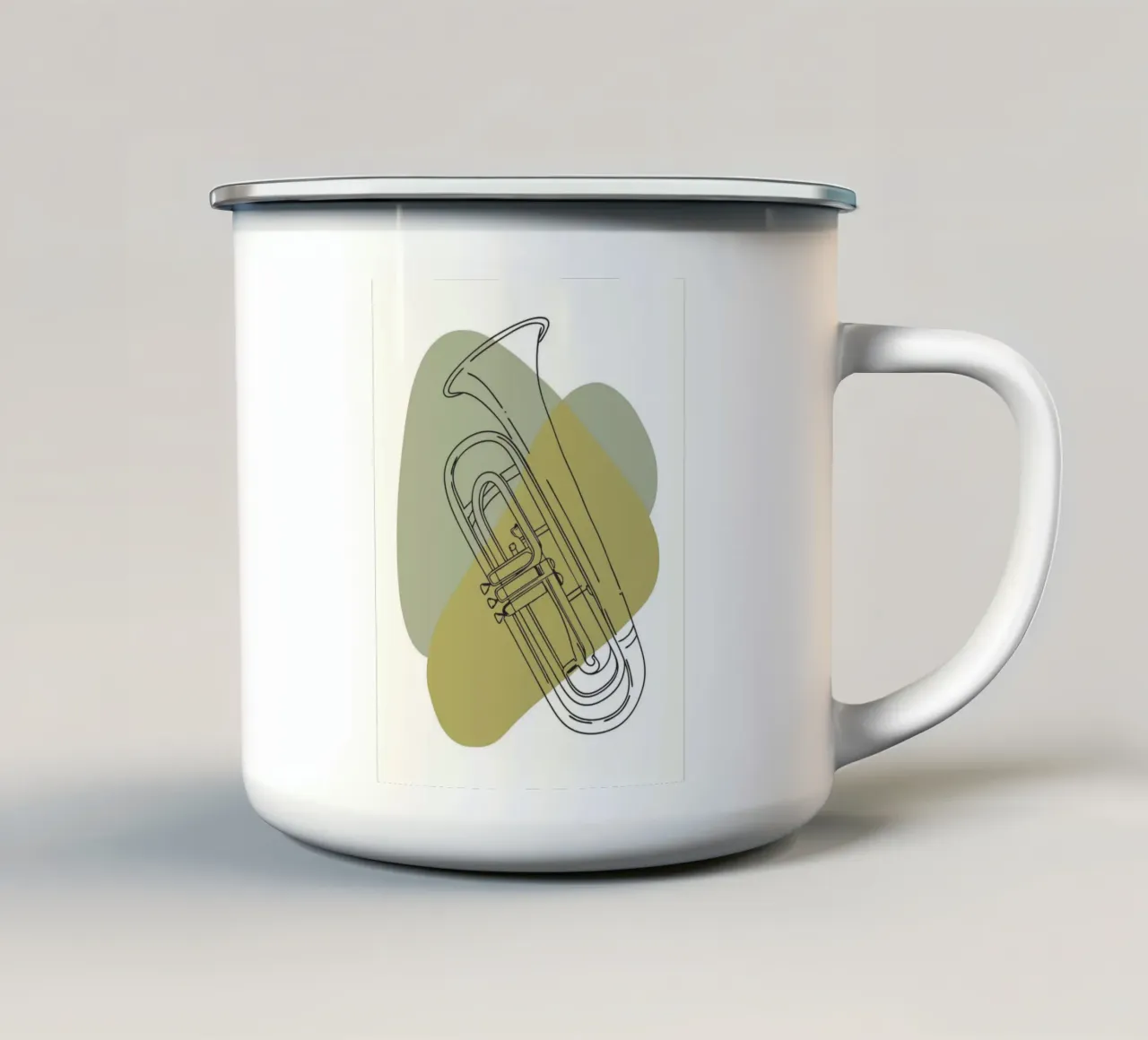 Trompete Emaille Tasse von RELAXING TOUCH