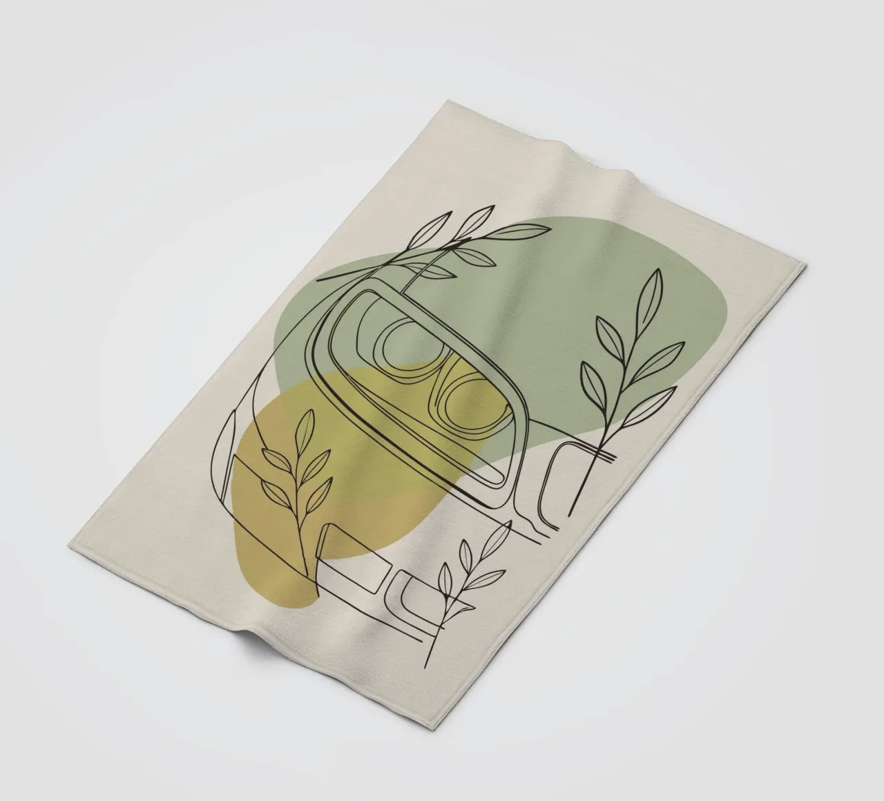 Fari dell'auto e foglie coperta in pile da RELAXING TOUCH