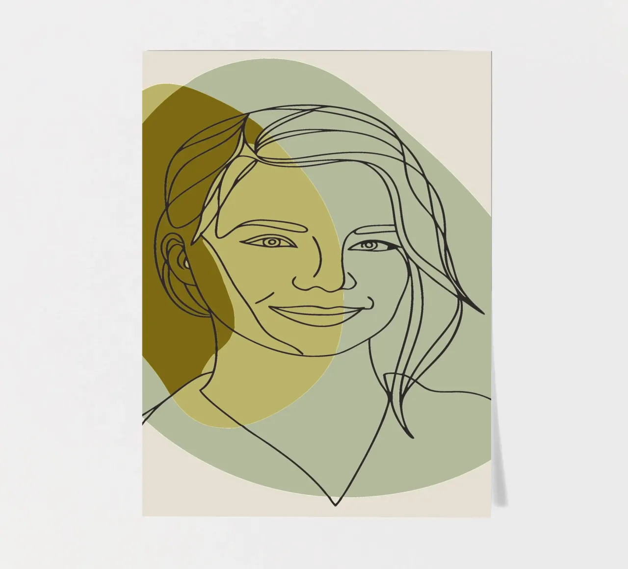Gesicht der Frau Stickerbogen von RELAXING TOUCH