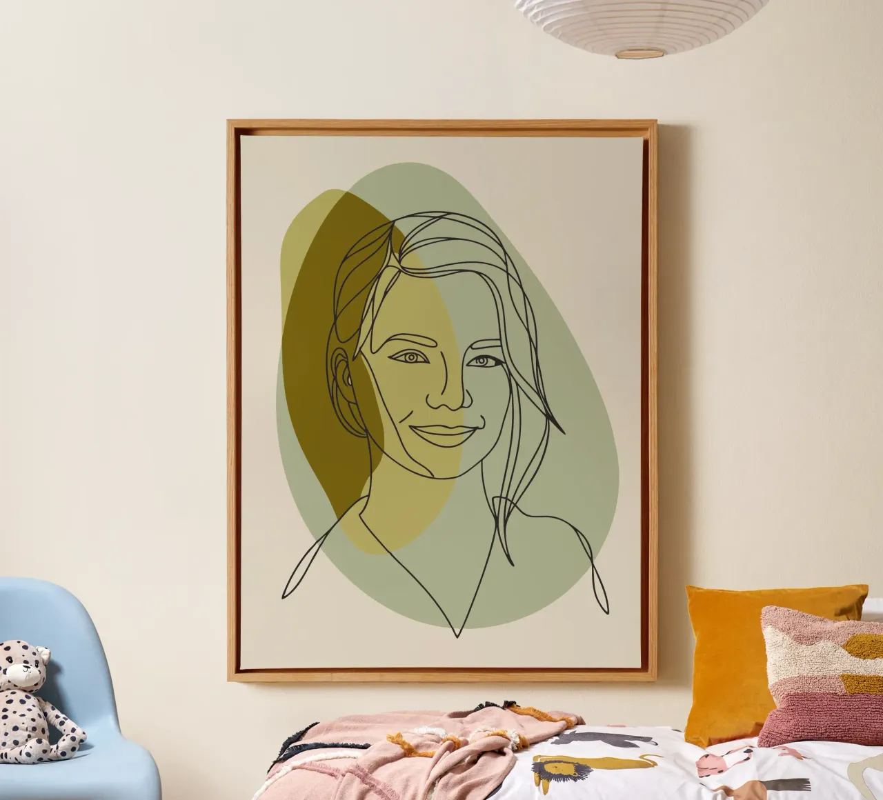 Volto di donna tela con Cornice a cassetta da RELAXING TOUCH