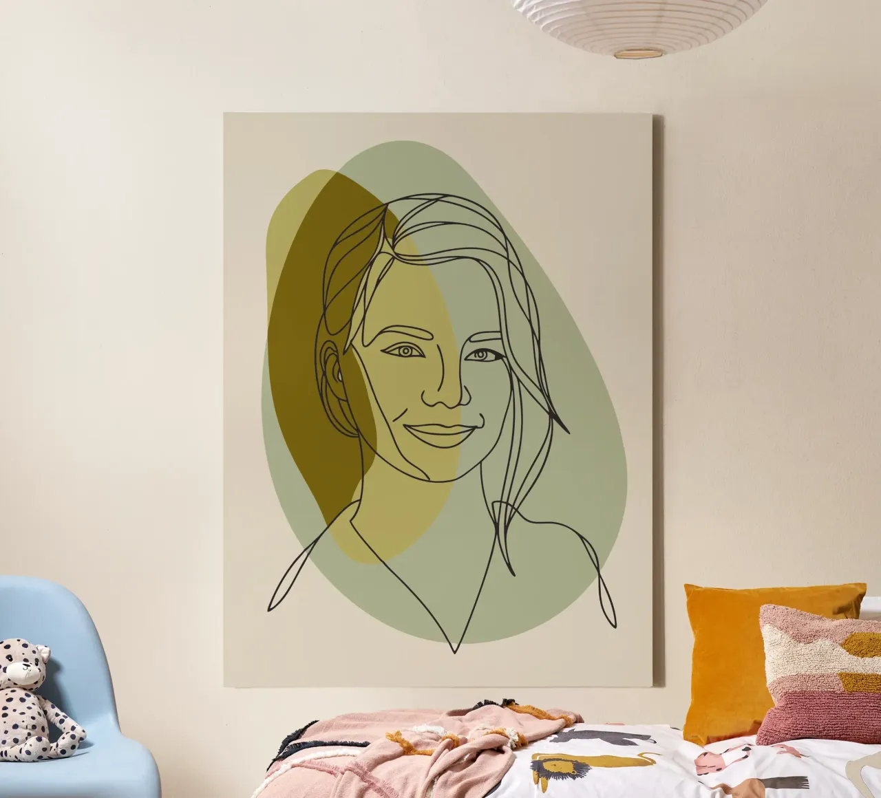 Volto di donna tela con Cornice a cassetta da RELAXING TOUCH