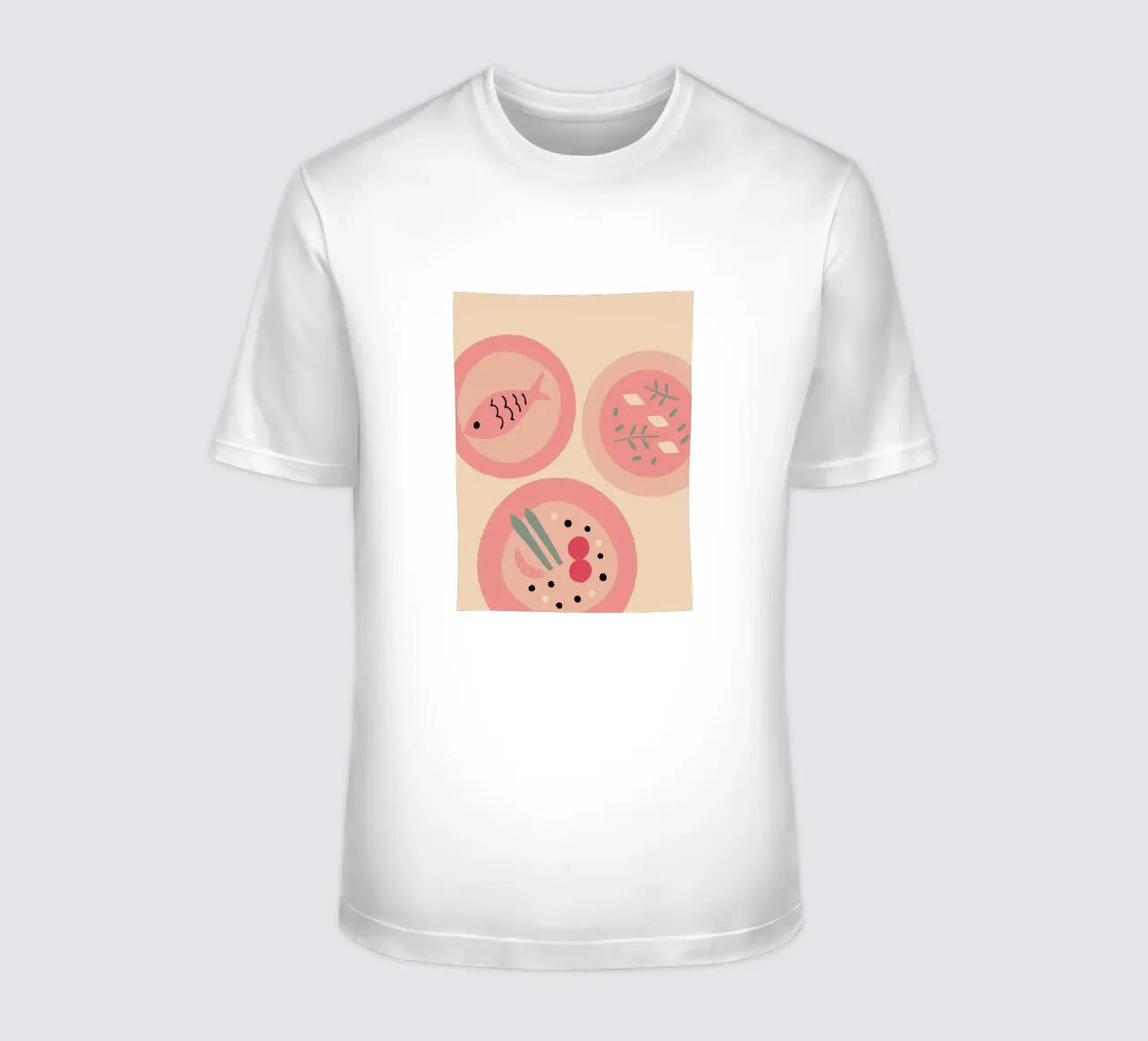 Tre piatti per la cena t-shirt da TRENDY POSTER SHOP