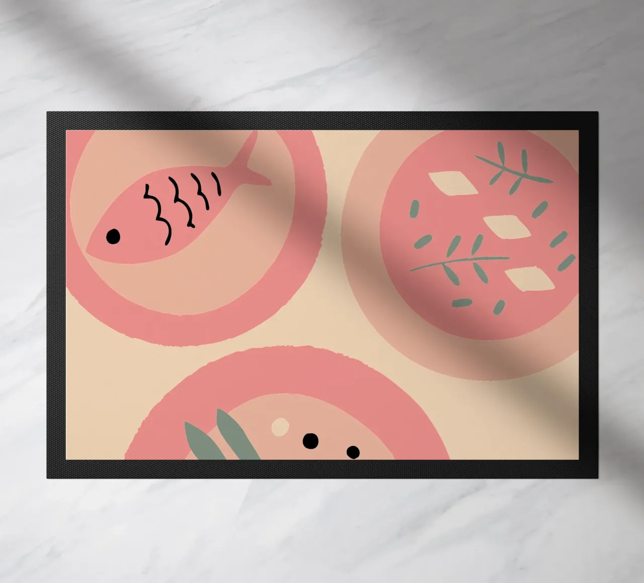 Tre piatti per la cena zerbino da TRENDY POSTER SHOP