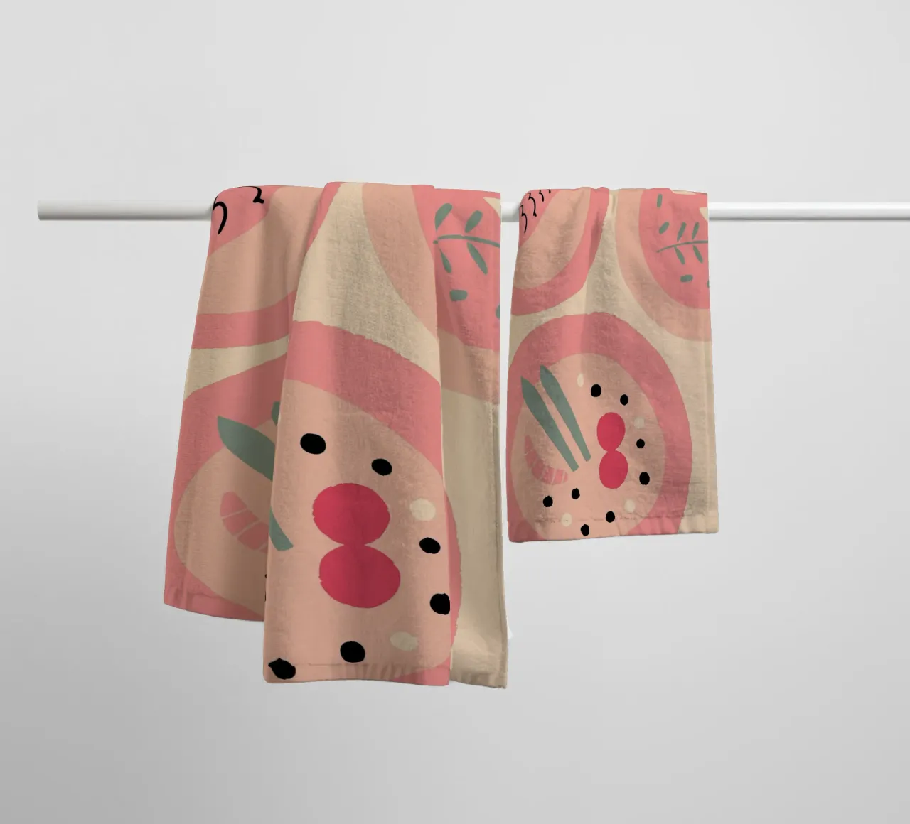 Tre piatti per la cena asciugamano da bagno da TRENDY POSTER SHOP