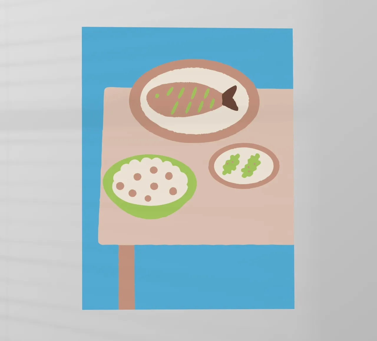 Tre piatti per la cena pellicola backlit da TRENDY POSTER SHOP