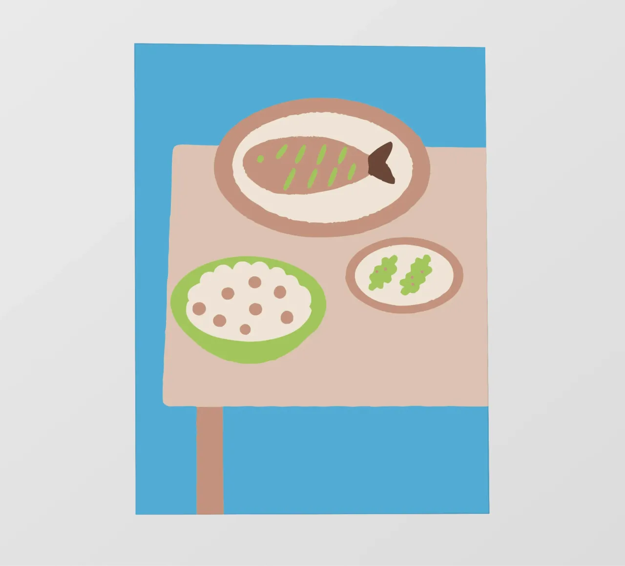 Tre piatti per la cena pellicola backlit da TRENDY POSTER SHOP