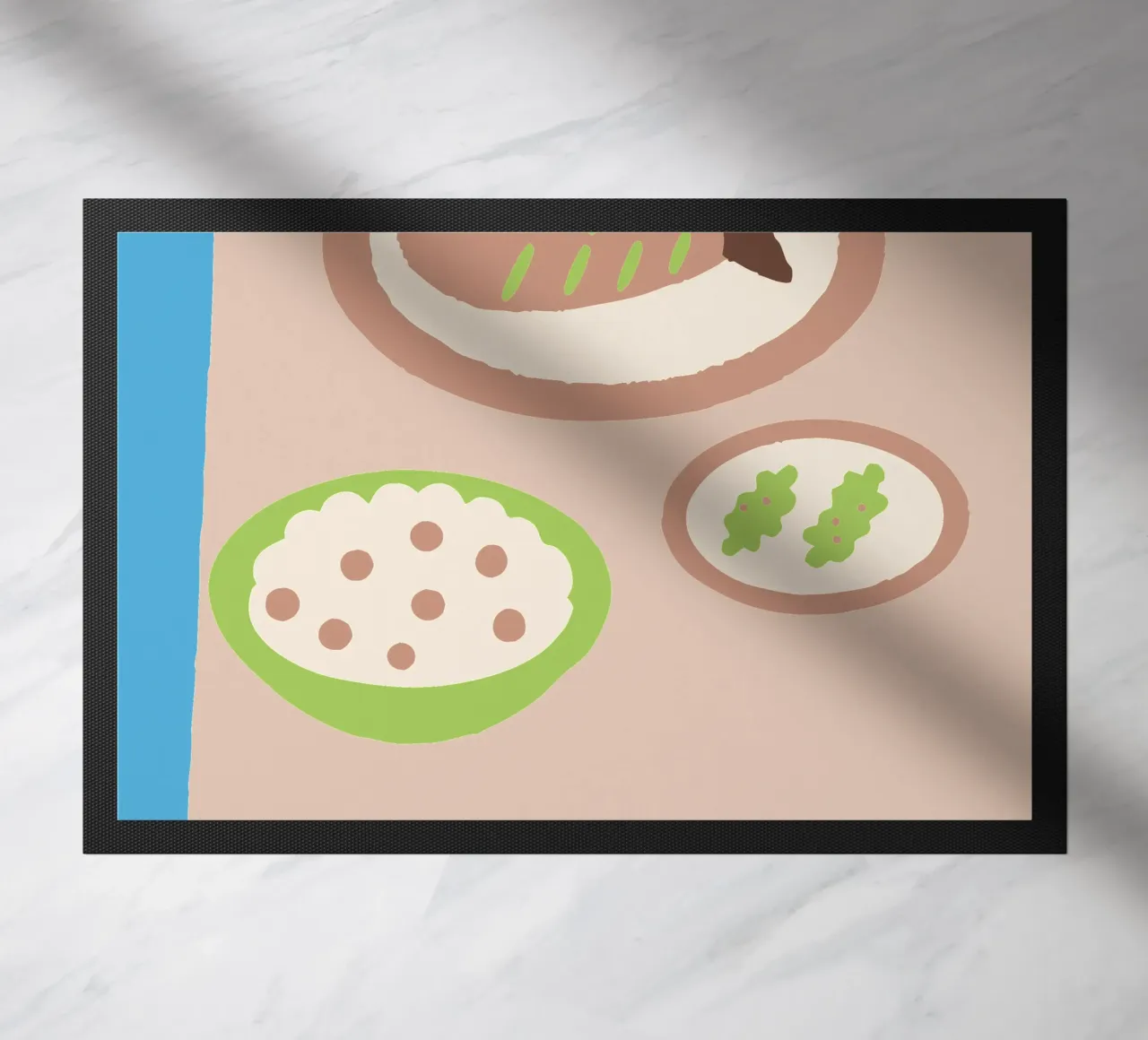 Tre piatti per la cena zerbino da TRENDY POSTER SHOP