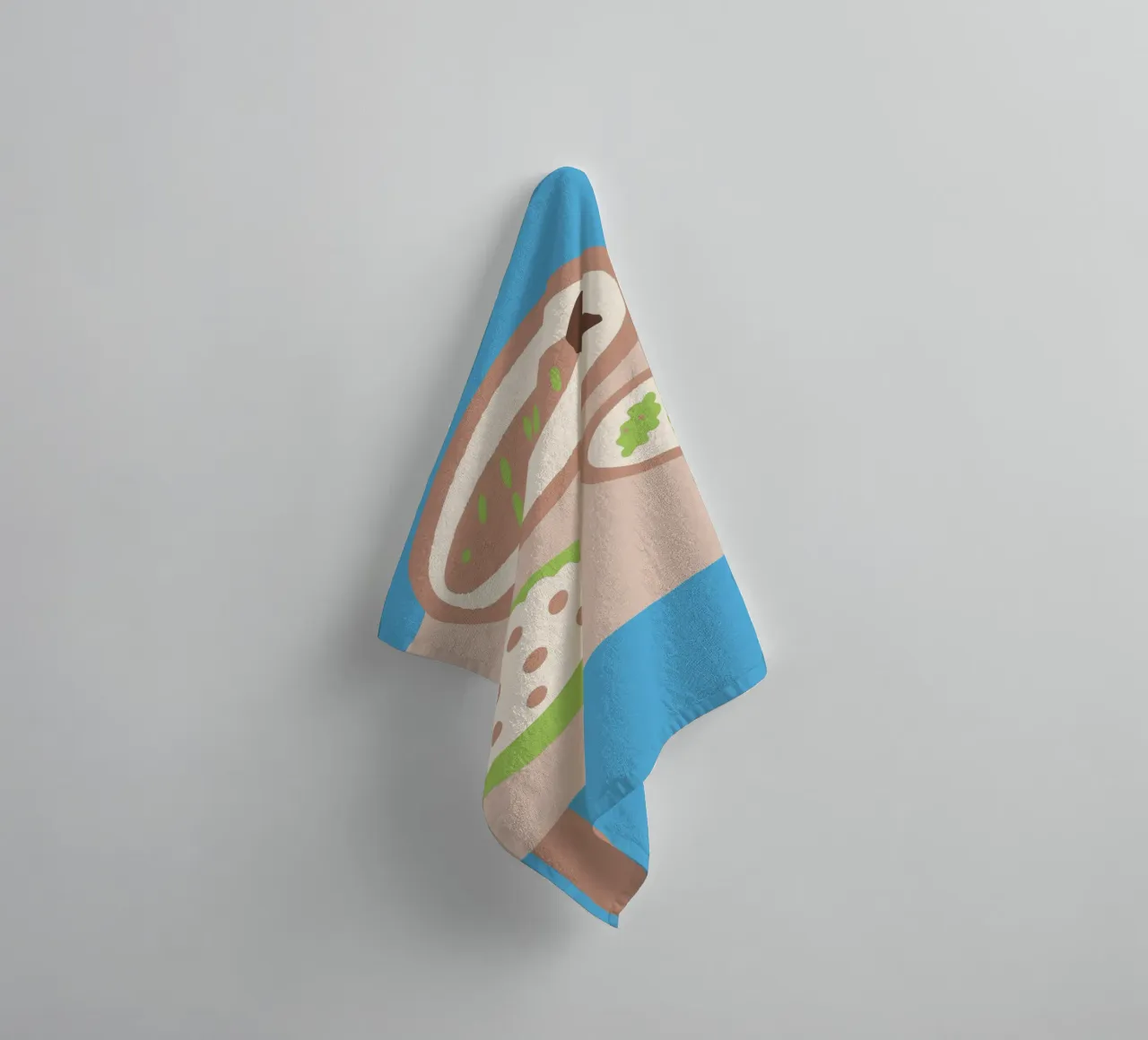 Tre piatti per la cena asciugamano da bagno da TRENDY POSTER SHOP