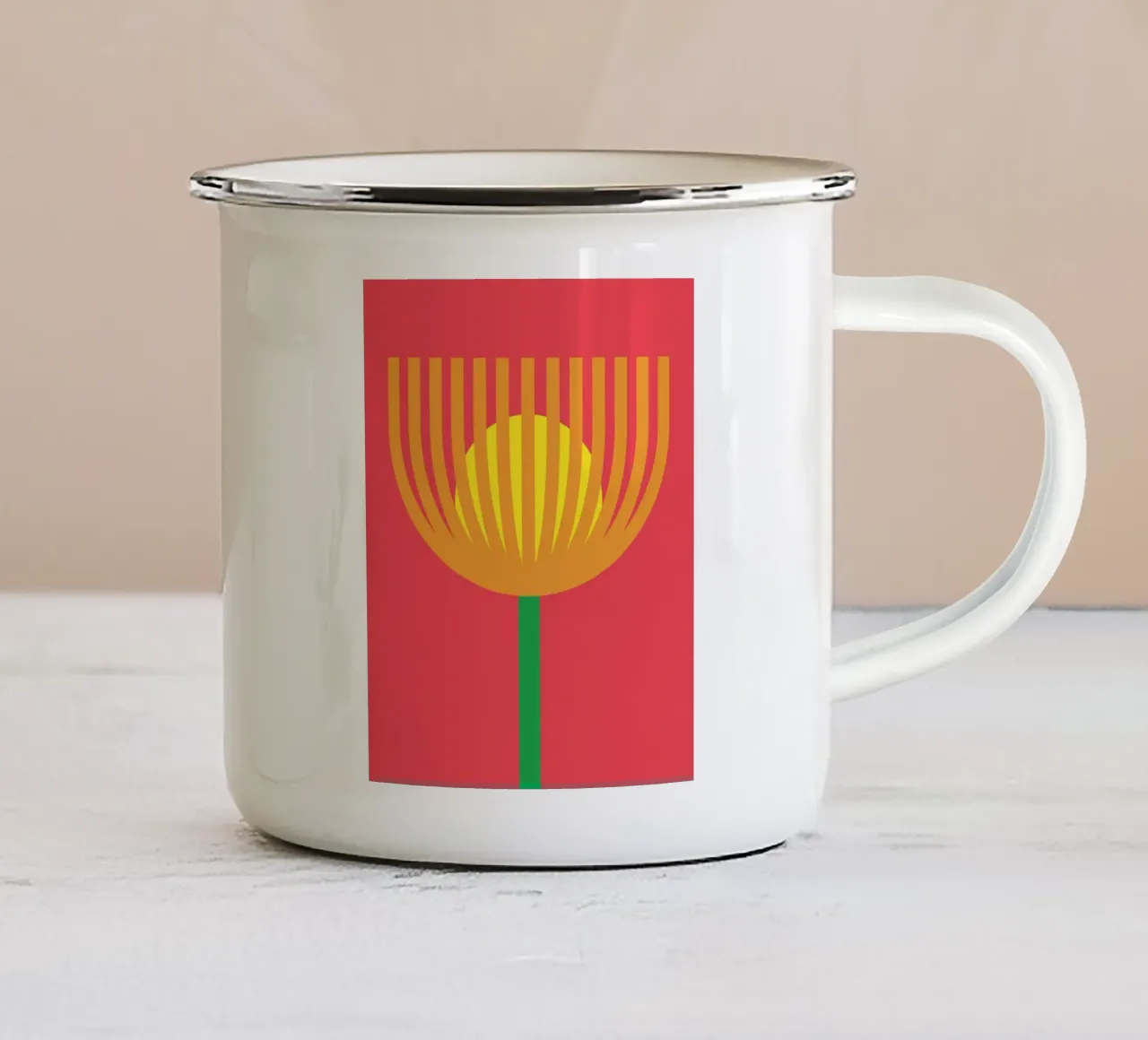 Sogno floreale rosso tazza in smalto da galihstudio
