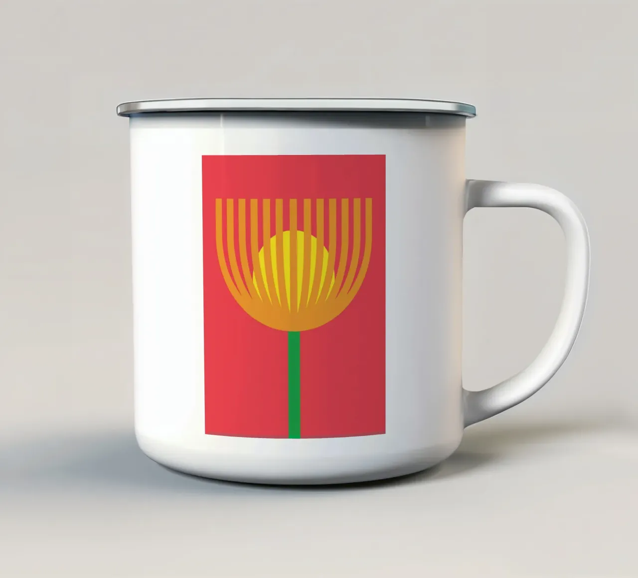 Sogno floreale rosso tazza in smalto da galihstudio