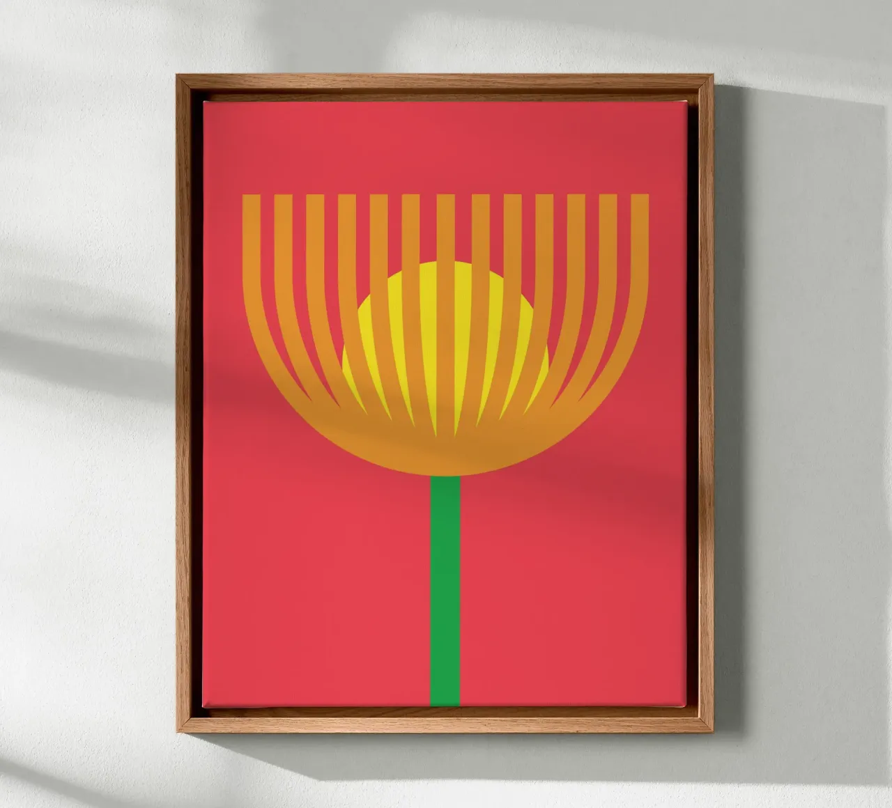 Bloemendroom Rood canvas met Baklijst van galihstudio