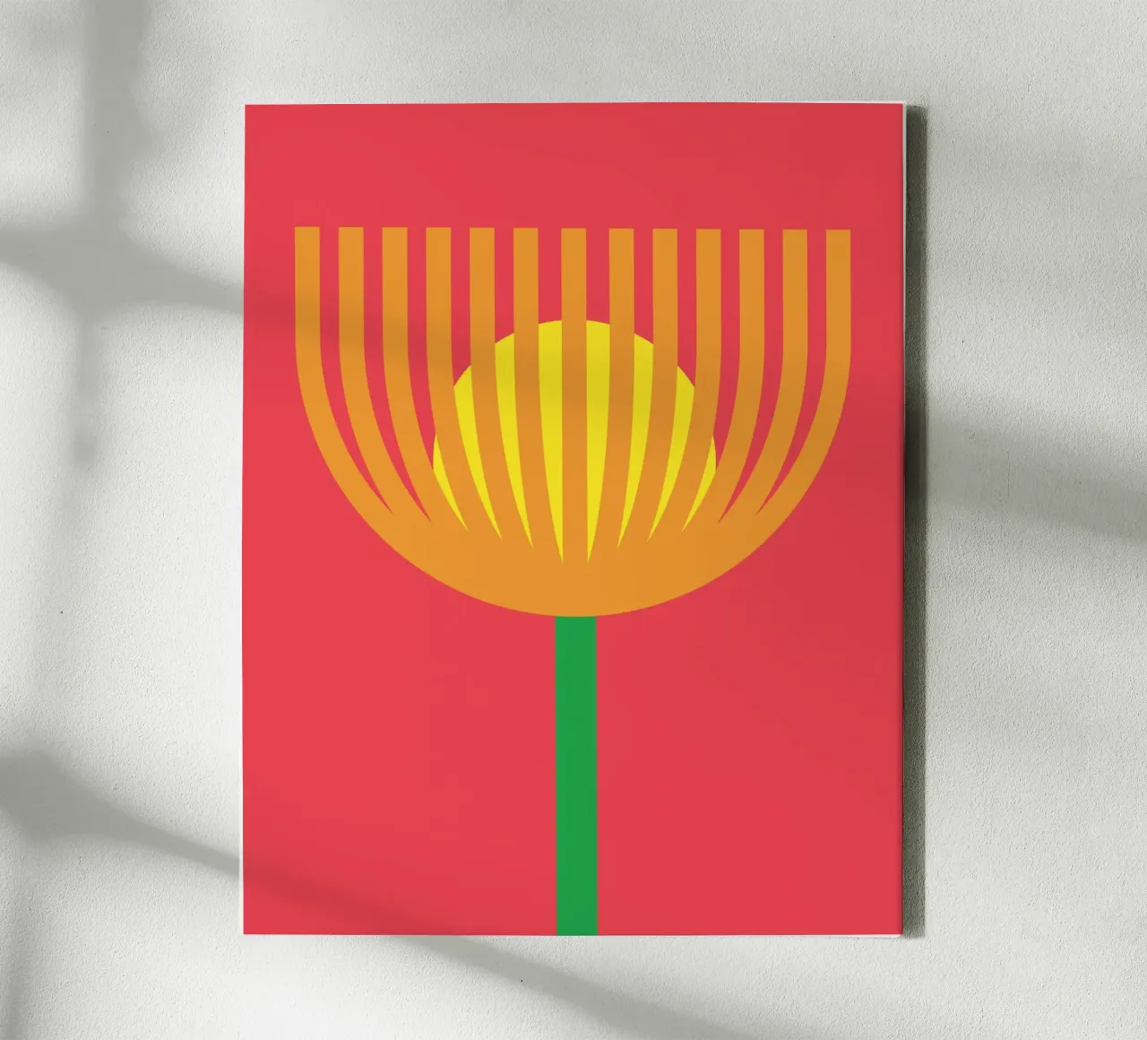 Bloemendroom Rood canvas met Baklijst van galihstudio