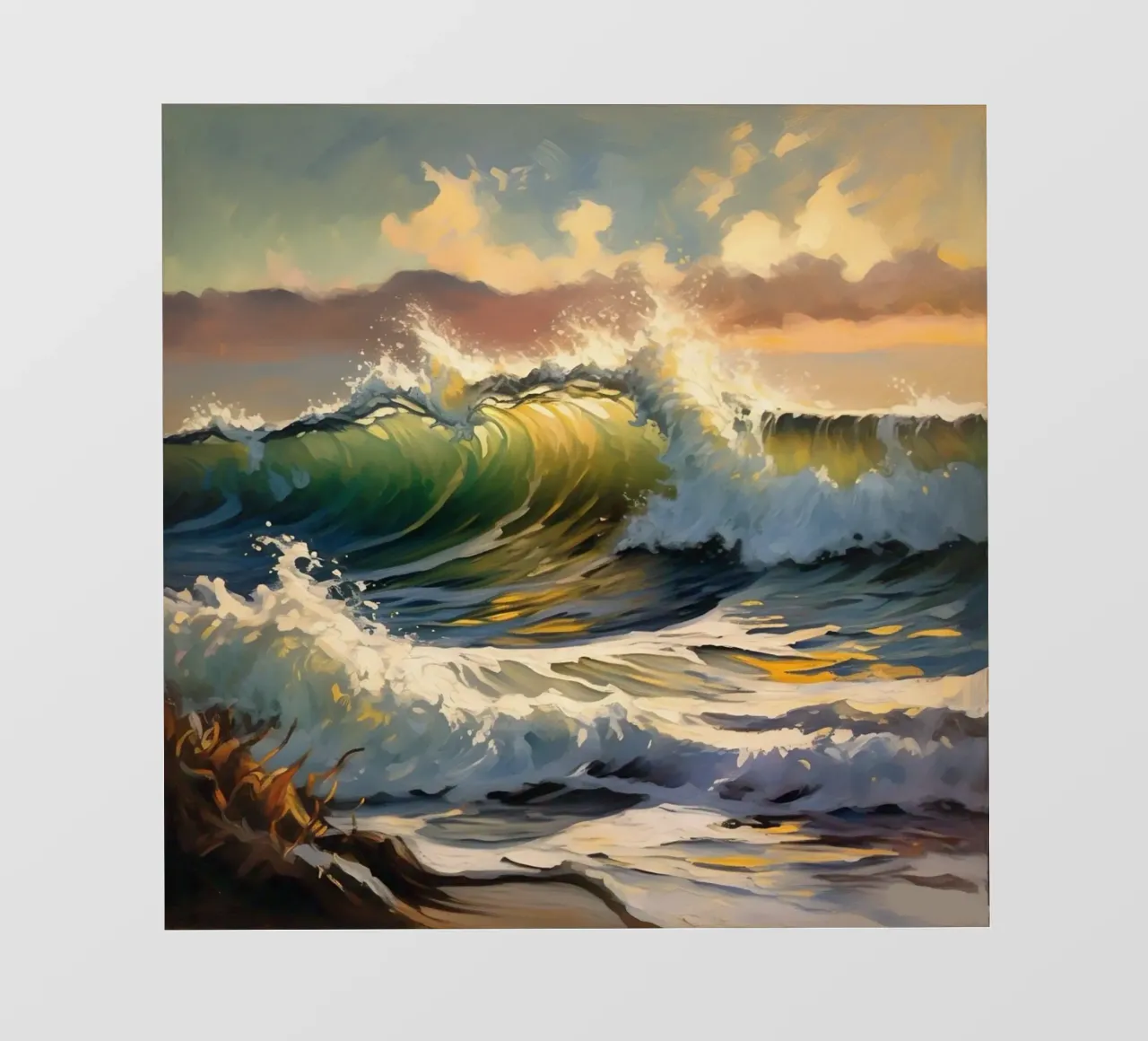 Distant Waves fotobehang van Earthly Visions