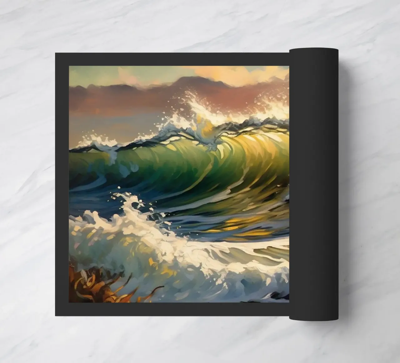 Ferne Wellen Fußmatte von Earthly Visions