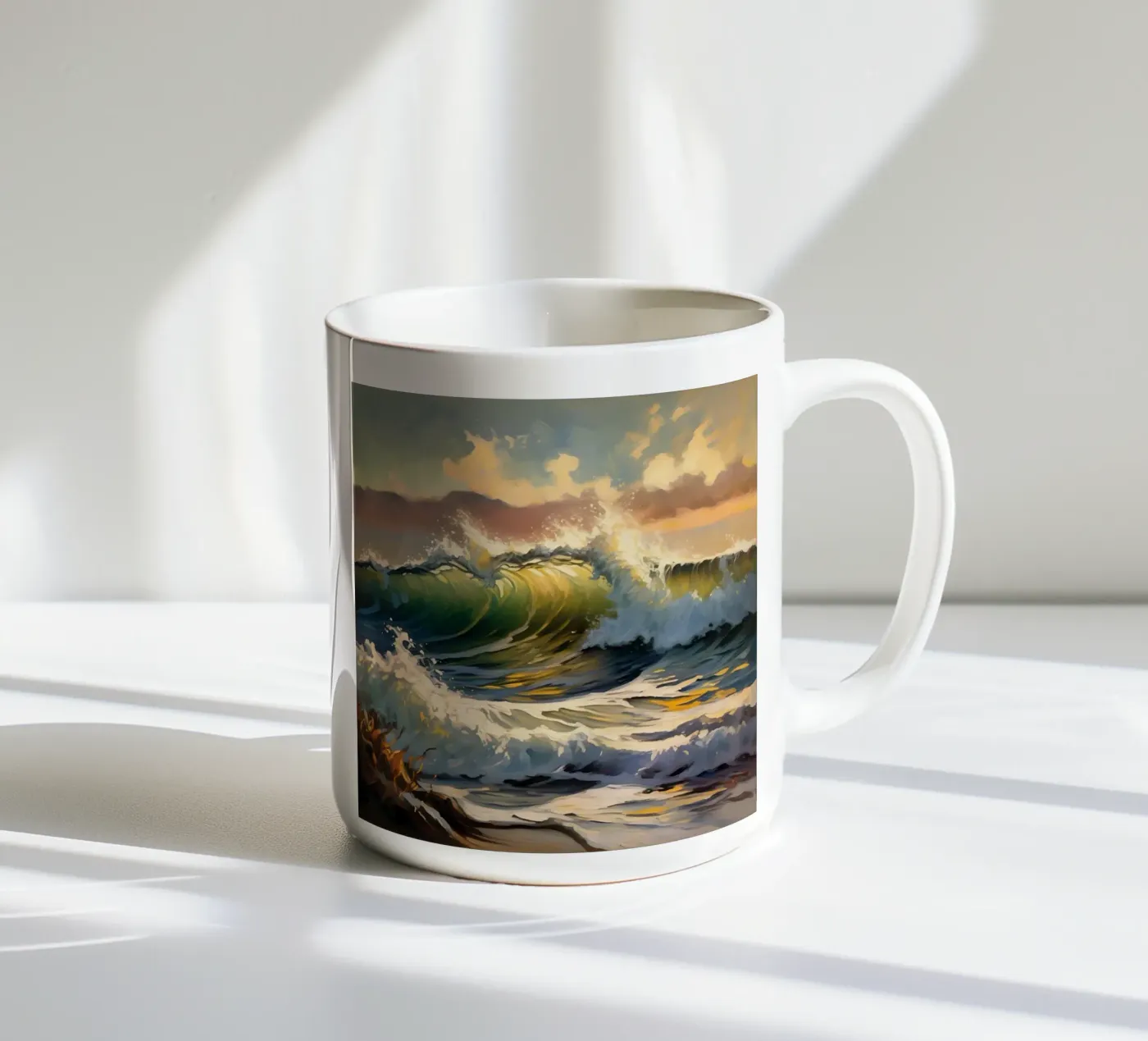 Distant Waves keramische mok van Earthly Visions