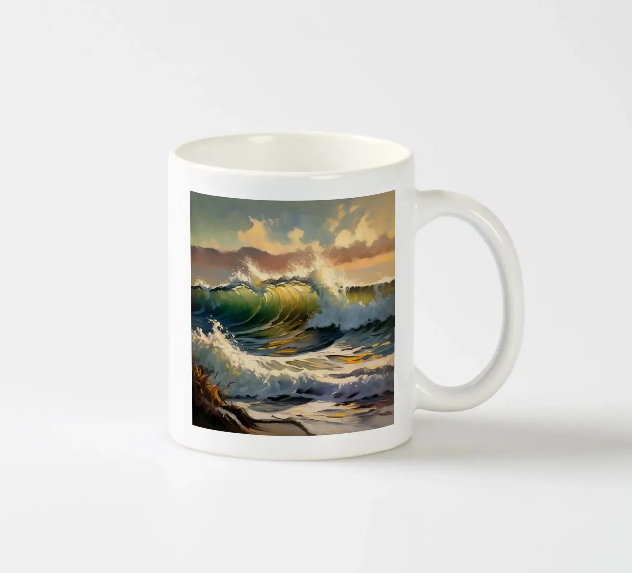 Distant Waves ceramic mug by Earthly Visions