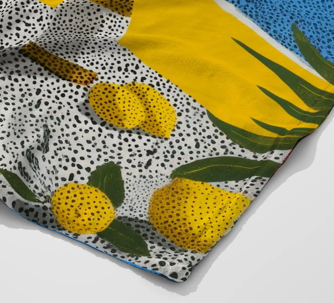 Summer calm with points fleece blanket by Carinaprint