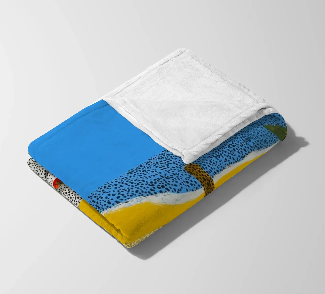 Summer calm with points fleece blanket by Carinaprint