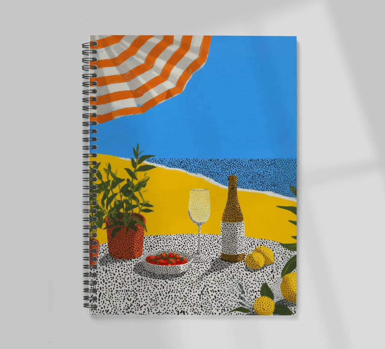 Summer calm with points spiral notebook by Carinaprint
