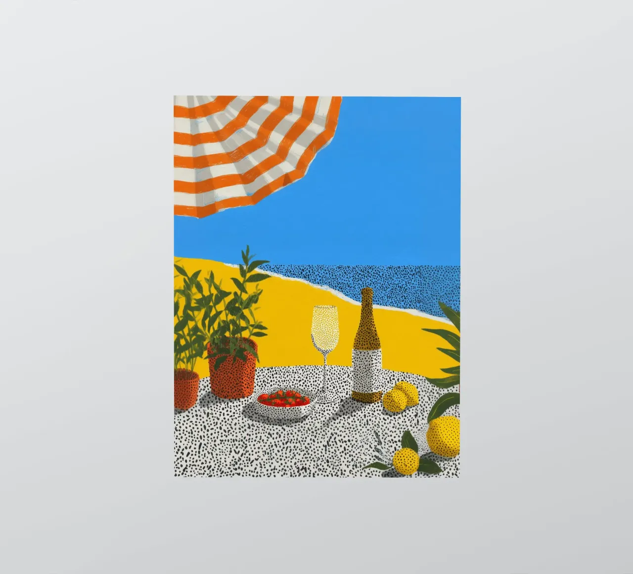 Summer calm with points sticker by Carinaprint