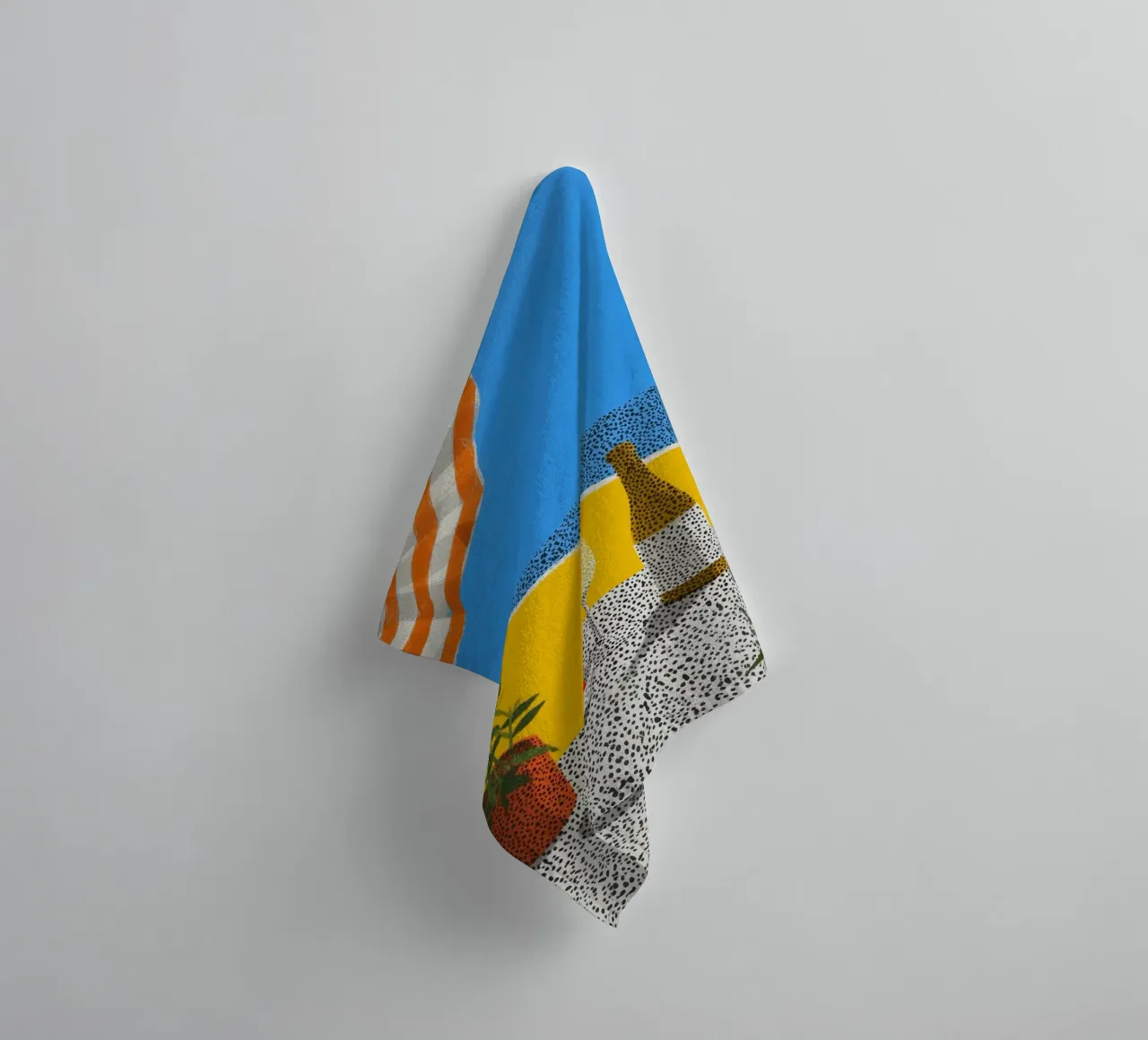 Summer calm with points towel by Carinaprint