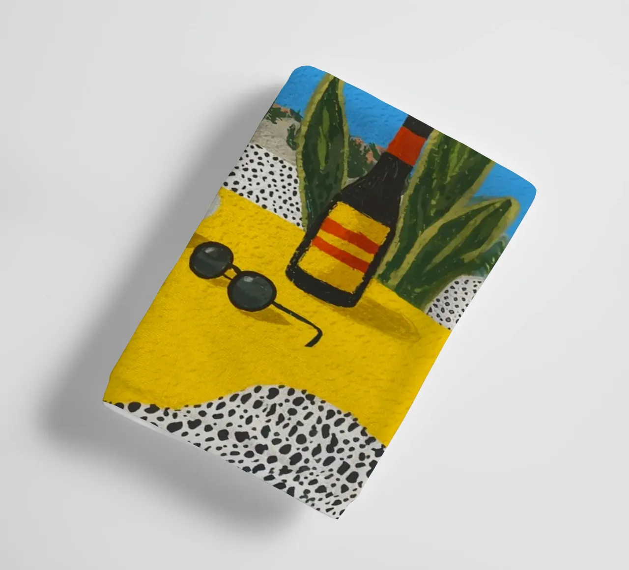Mediterranean summer points towel by Carinaprint