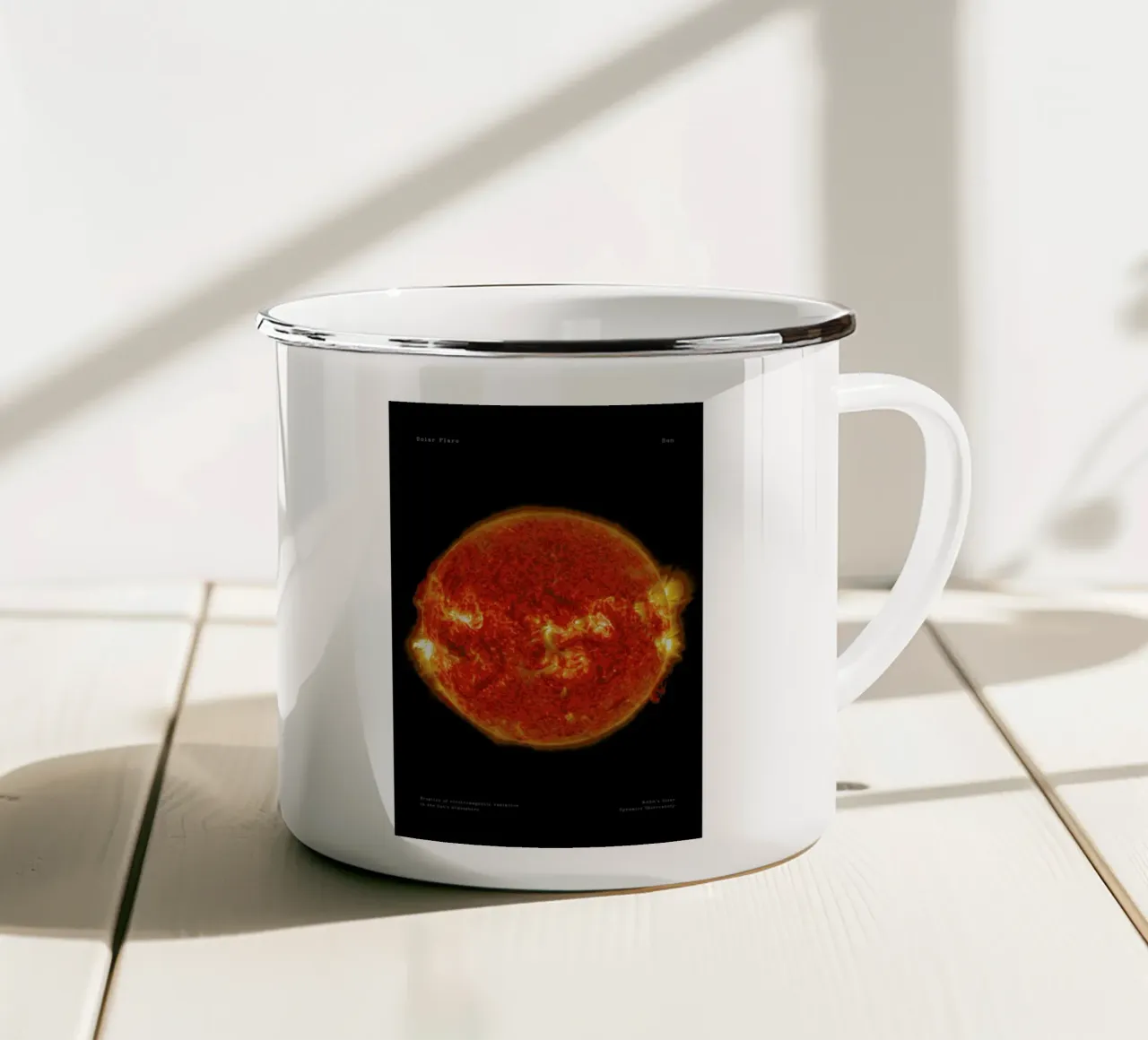 Solar Flare tazza in smalto da Vintage by JUNIQE