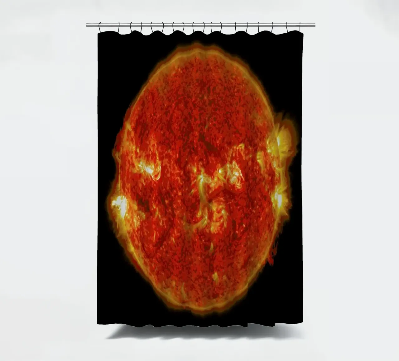 Solar Flare shower curtain by Vintage by JUNIQE