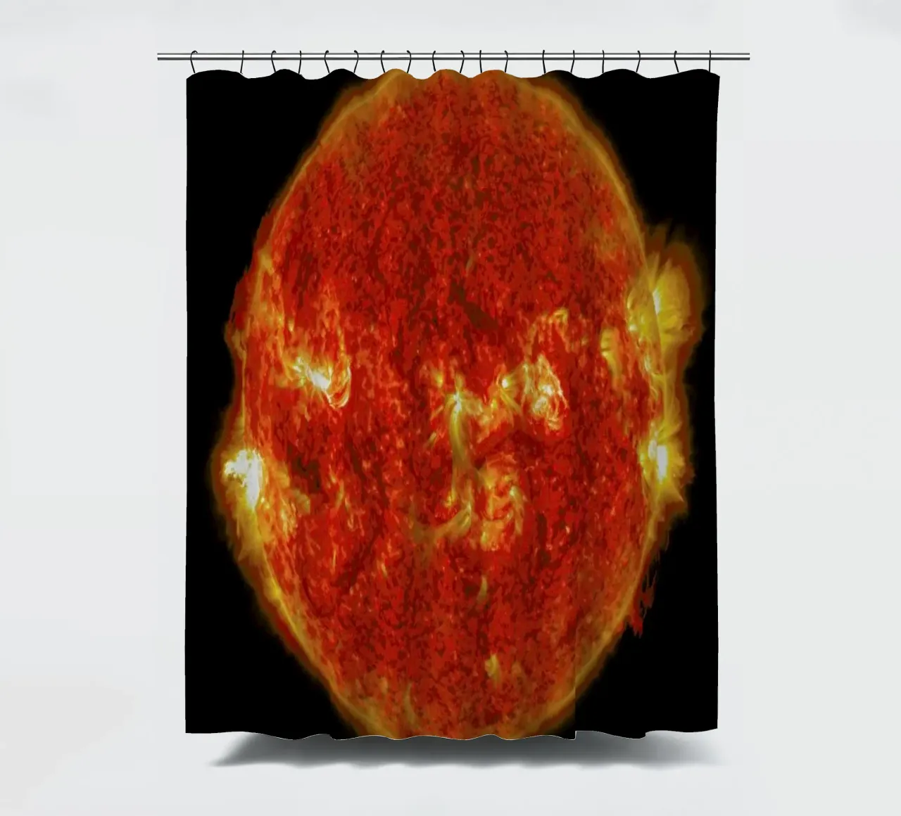 Solar Flare shower curtain by Vintage by JUNIQE