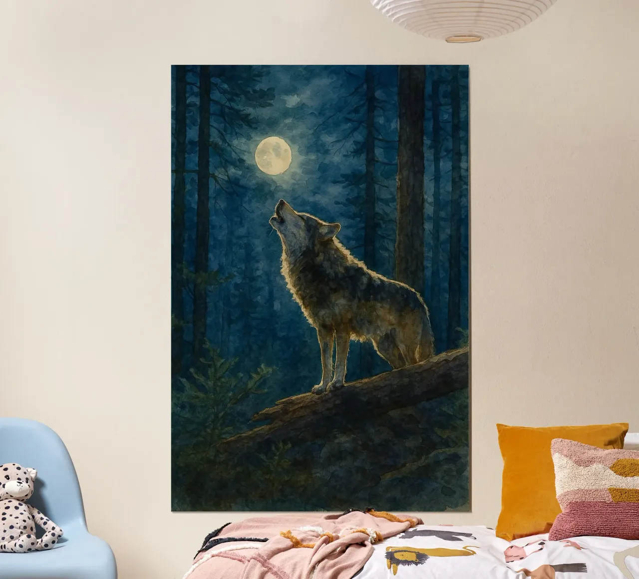 lupo pittura disegno poster da lauraa