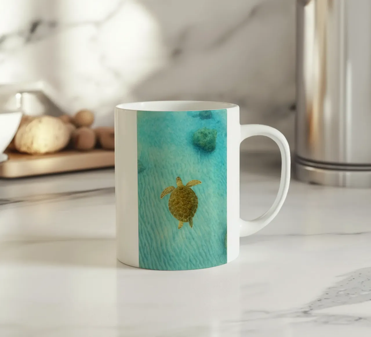 turtois pittura disegno tazza in ceramica da lauraa