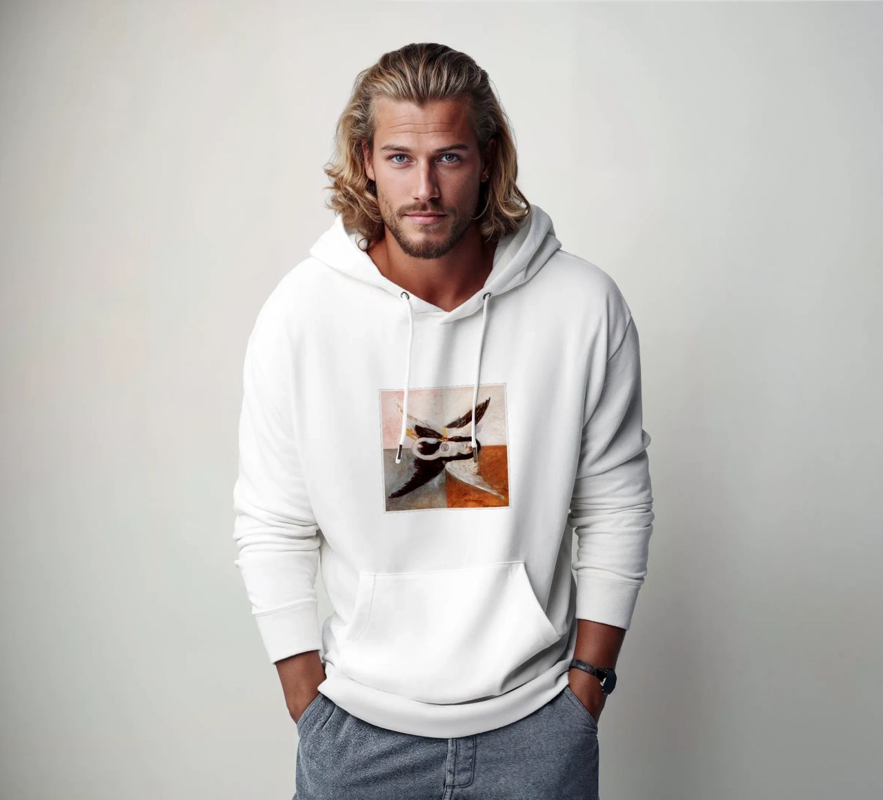 Hilman di Klimt Swan felpa con cappuccio da Alvena Baumbach