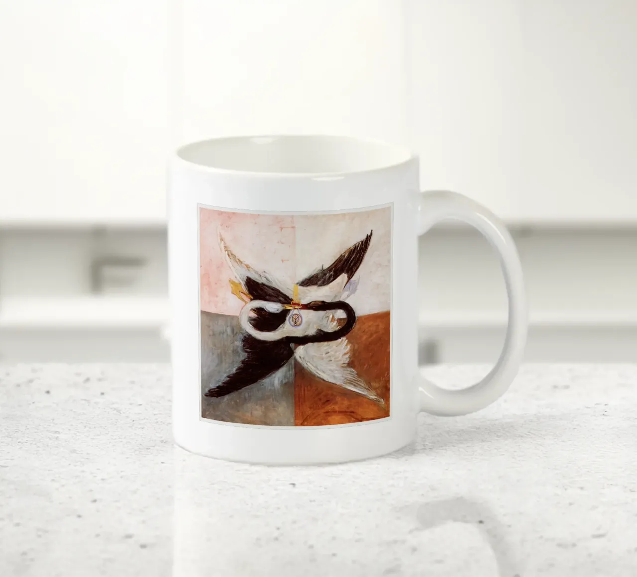 Hilman di Klimt Swan tazza in ceramica da Alvena Baumbach