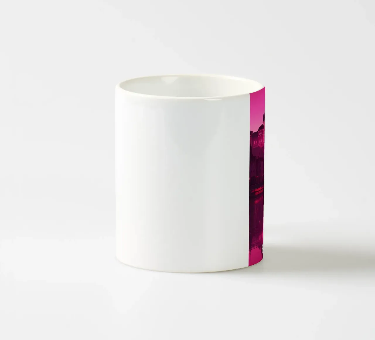 budapest skyline vector painting ceramic mug by adzkiya