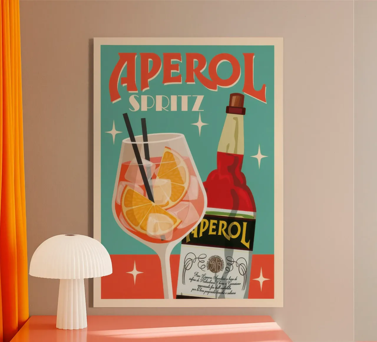 Aperol Spritz plexiglass da Beauty wall
