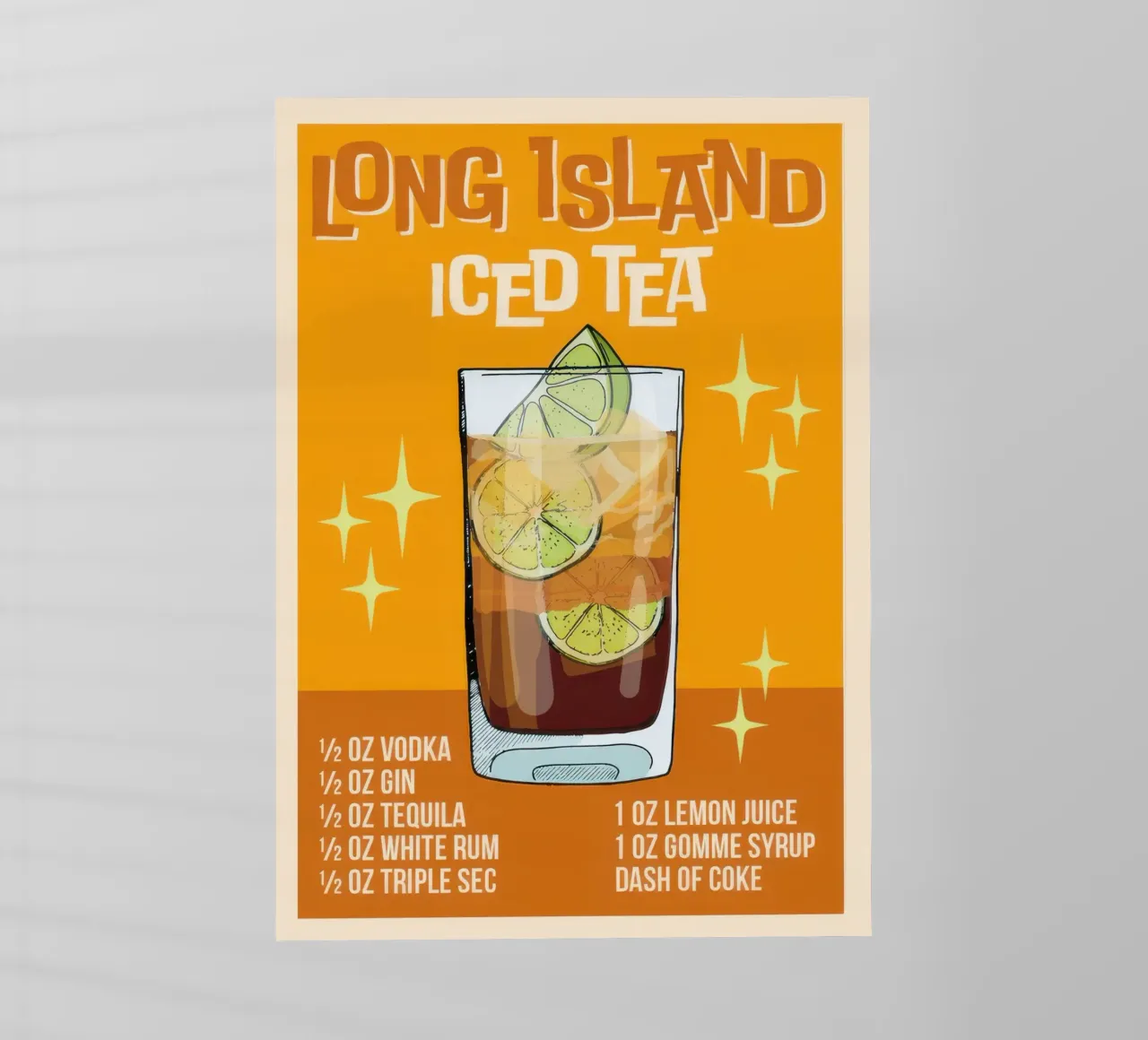 Tè freddo Long Island pellicola backlit da Beauty wall