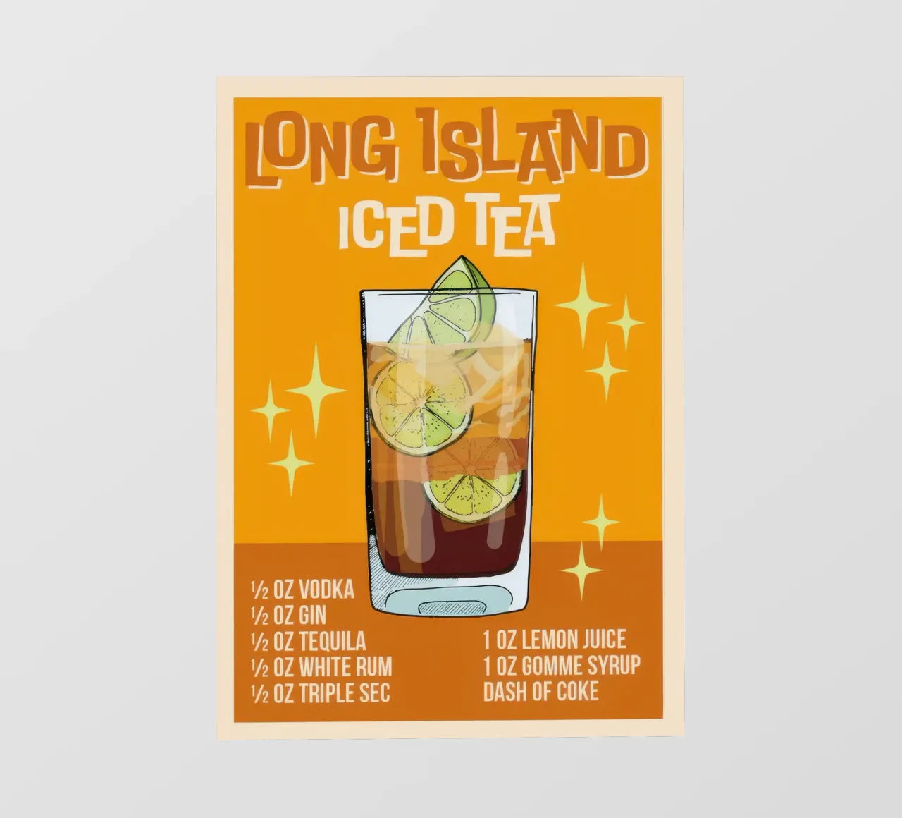 Tè freddo Long Island pellicola backlit da Beauty wall