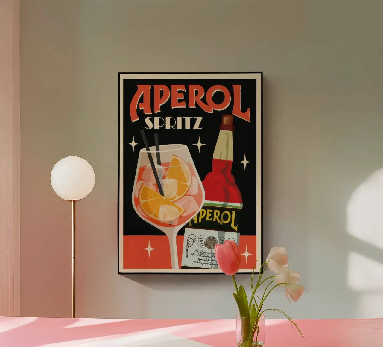 Aperol Spritz plexiglass da Beauty wall