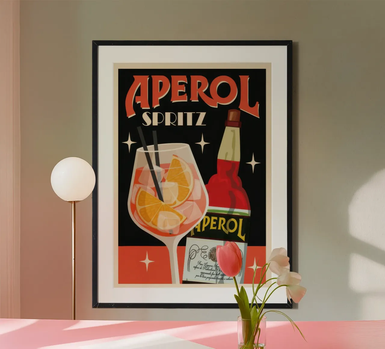Aperol Spritz poster con telaio in plastica da Beauty wall