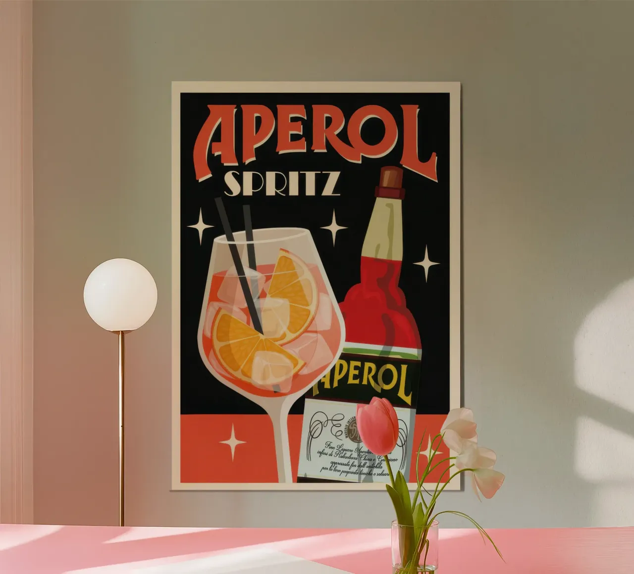 Aperol Spritz poster con telaio in plastica da Beauty wall
