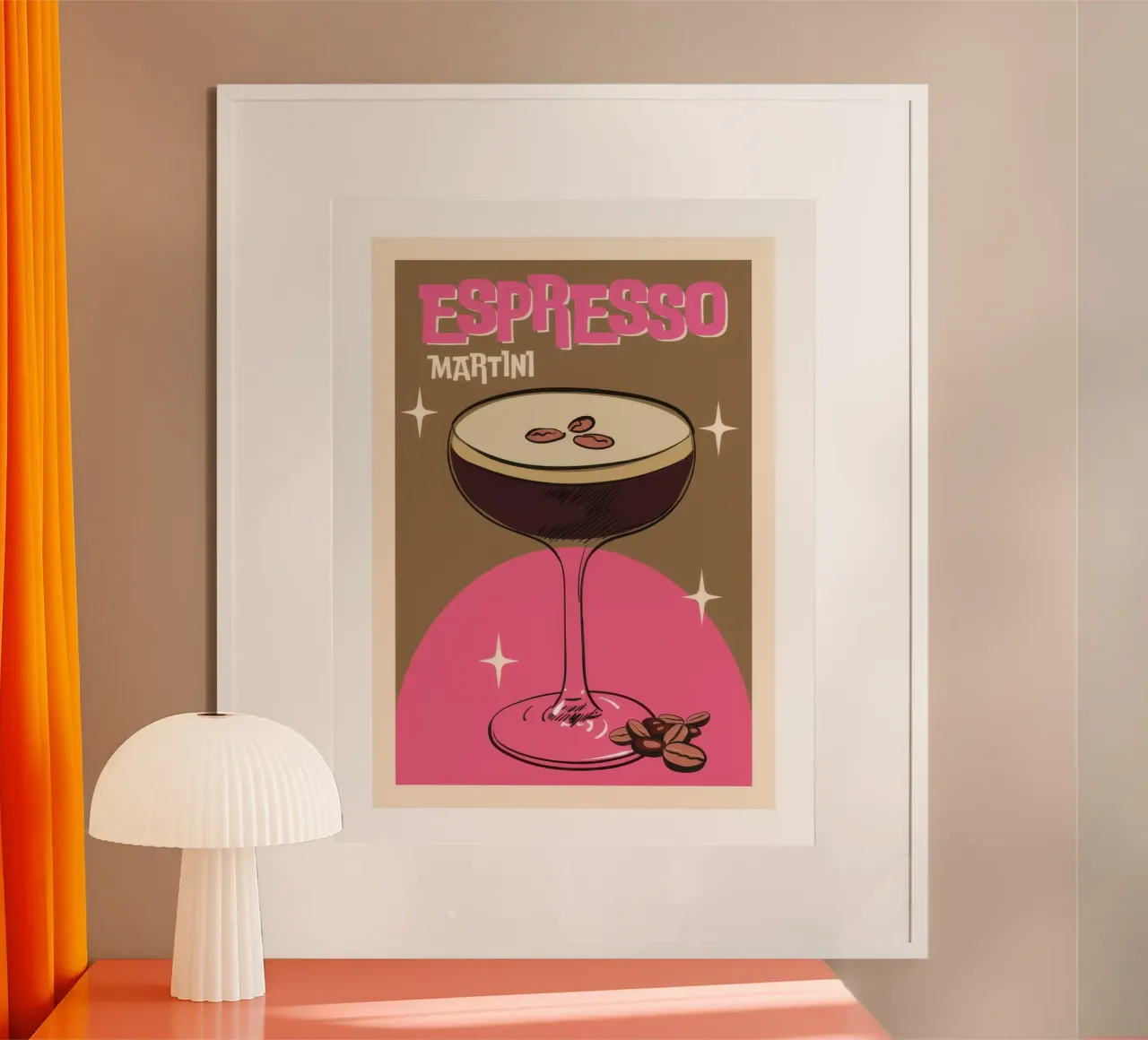 Espresso Martini poster con telaio in plastica da Beauty wall