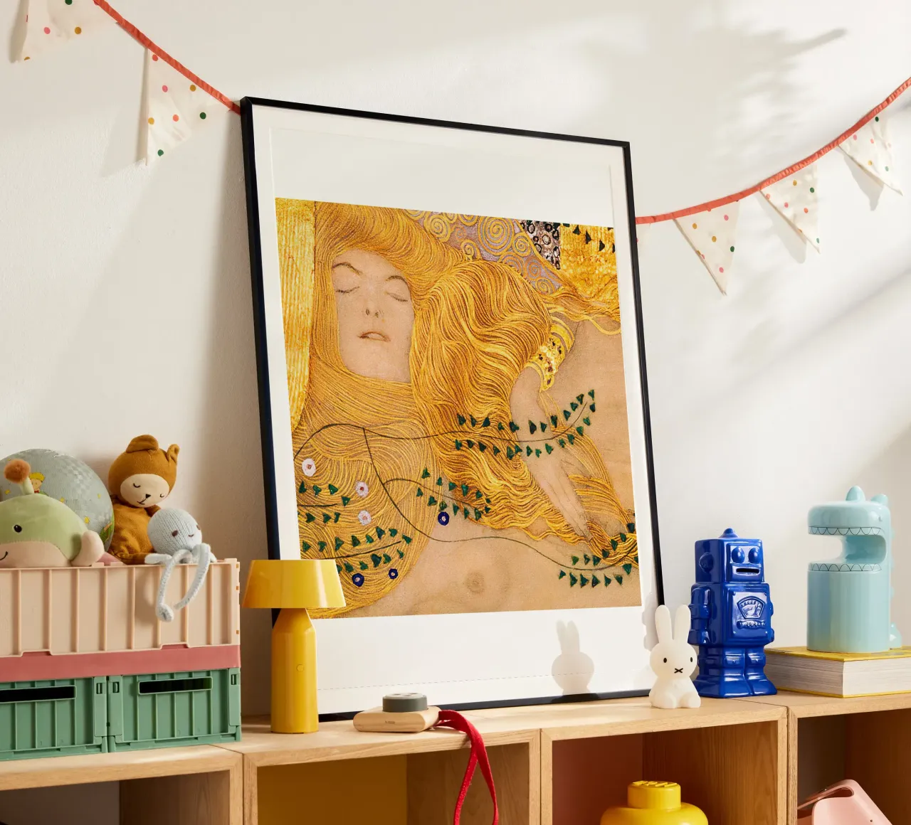Gustav Klimt Serpente di mare poster con telaio in alluminio da Spencer Farrell2