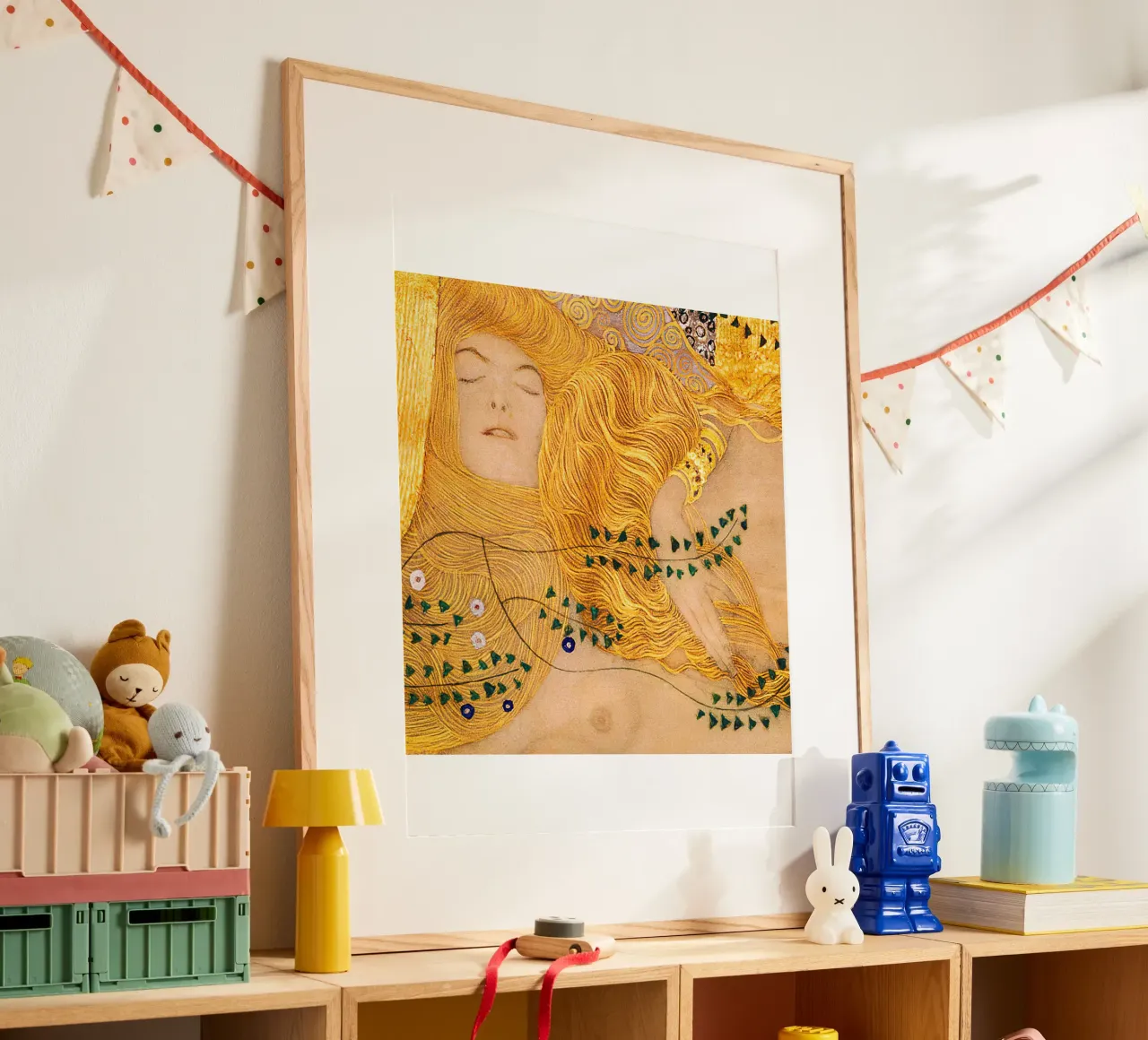 Gustav Klimt Serpente di mare poster con telaio in alluminio da Spencer Farrell2